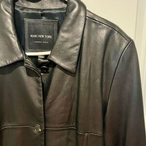 Marc New York Women’s XL Black Leather 3/4 Jacket